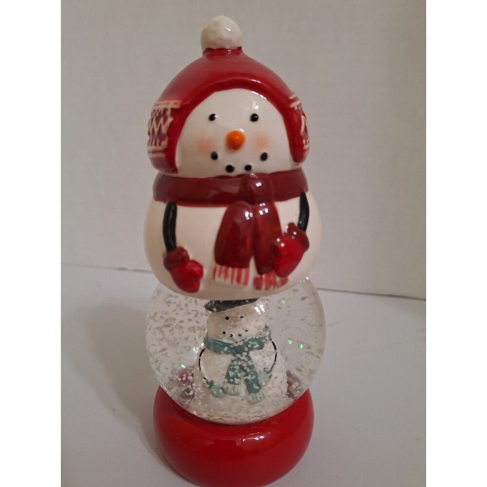 Snowman Snowglobe Christmas Ornament